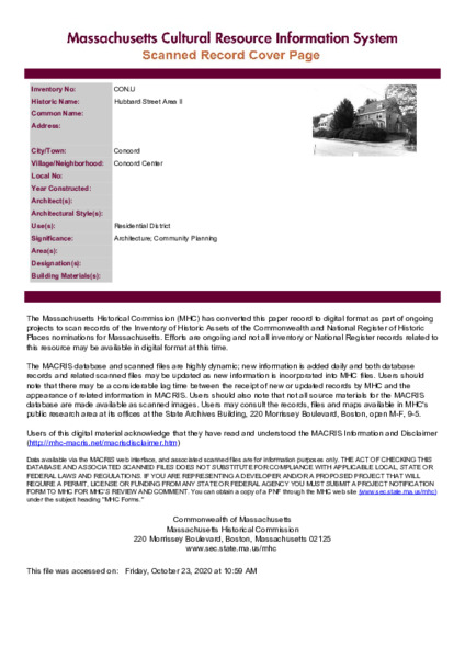 Hubbard Street Area II