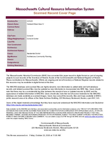 Hubbard Street Area IV