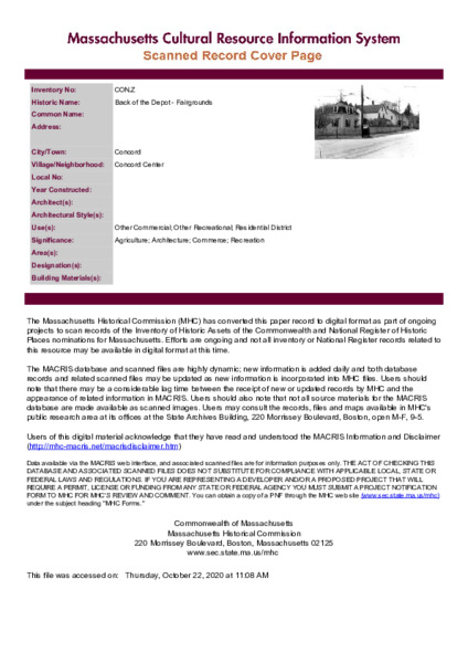 Back of the Depot - Fairgrounds